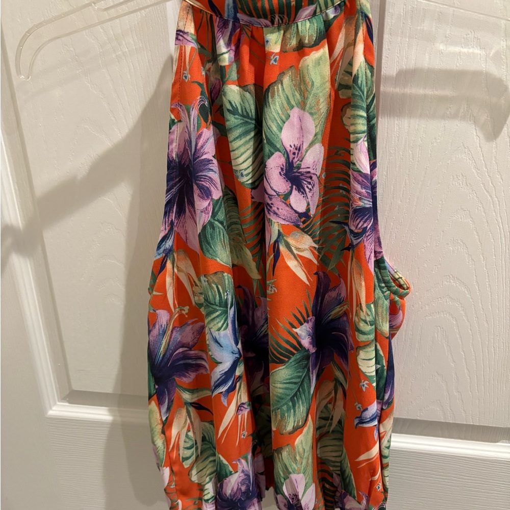 Rachel Zoe Orange Floral sleeveless shirt